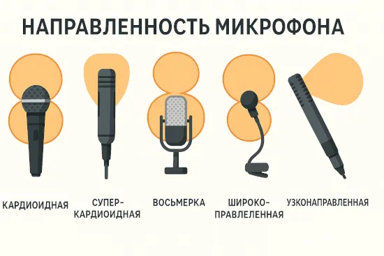 Направленность микрофона: что это такое и как выбрать нужную