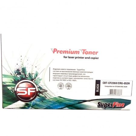 Детальное фото Лазерный картридж SuperFine SF-CF226X/052H аналог картриджа CF226X / 052H, черный – описание, характеристики | SMOOG