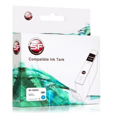 Детальное фото Струйный картридж SuperFine SF-T2632C аналог картриджа Epson C13T26324010, голубой – описание, характеристики | SMOOG