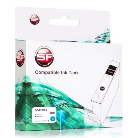 Детальное фото Струйный картридж SuperFine SF-T2632C аналог картриджа Epson C13T26324010, голубой – описание, характеристики | SMOOG